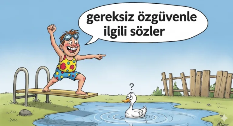 gereksiz özgüvenle ilgili sözler