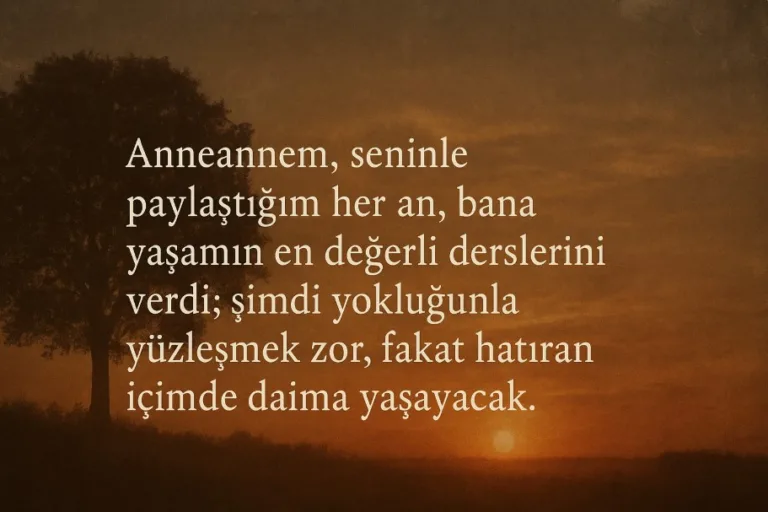 vefat eden anneanneye sözler